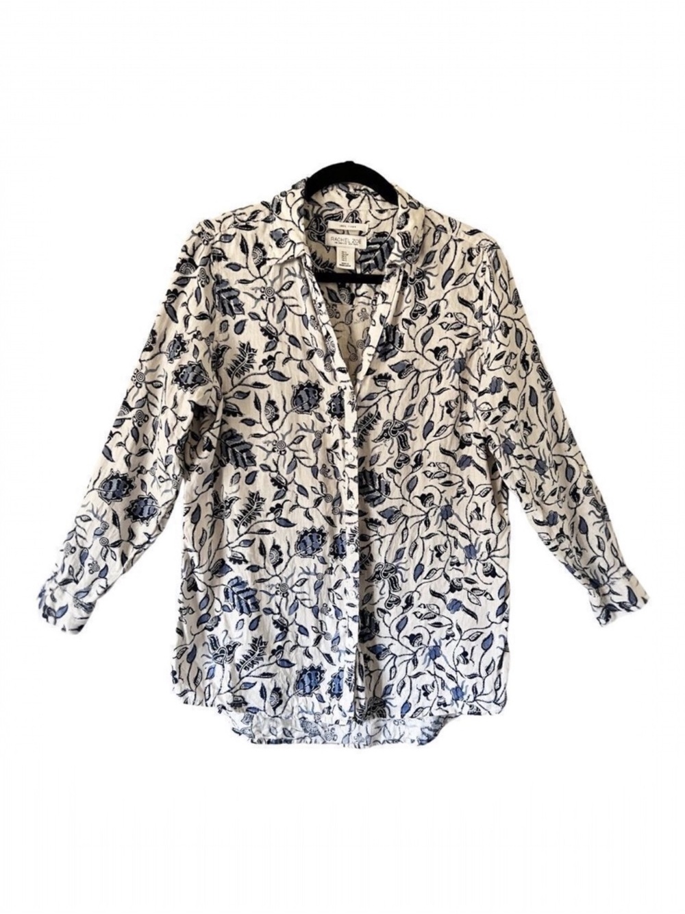 Rachel Zoe 100% Linen Button Down Shirt Size Small